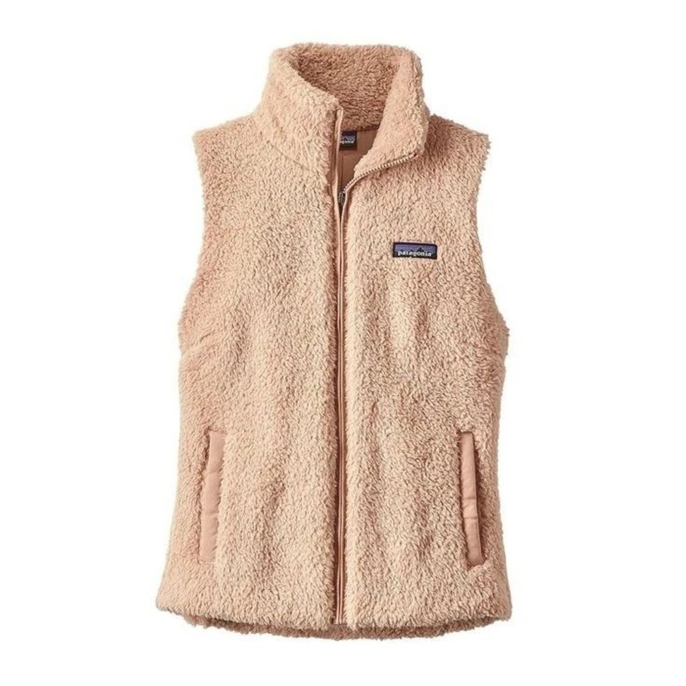 Patagonia Beige Full Zip Soft Fleece Vest Womens Small